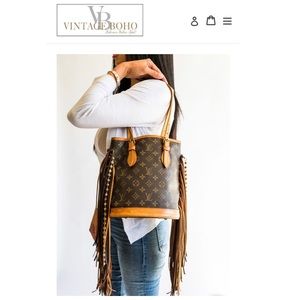 VintageBoho Authentic LV bucket bag